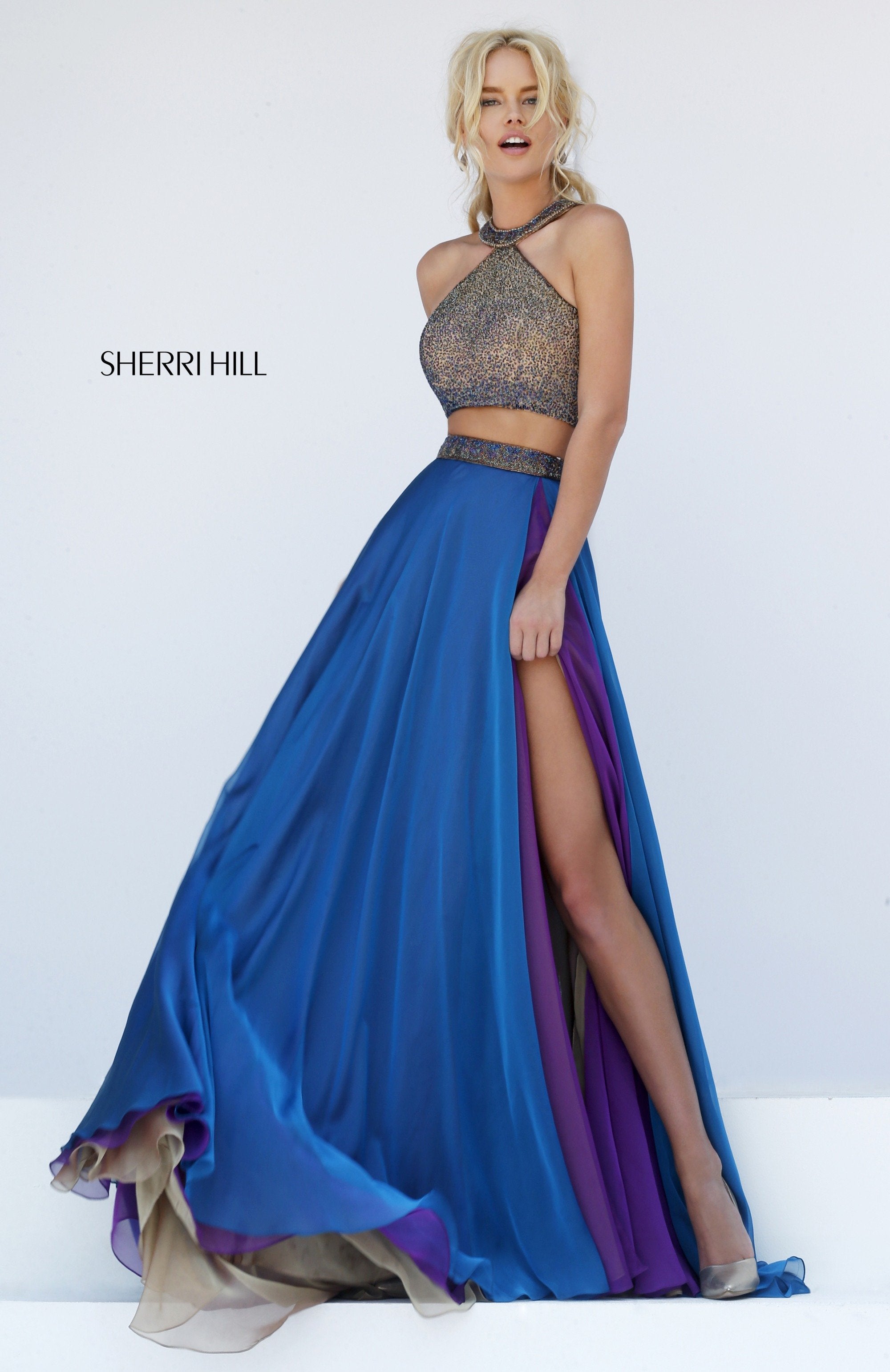 Sherri Hill Dress 55272 - High Neckline, Long Fitted Silhouette