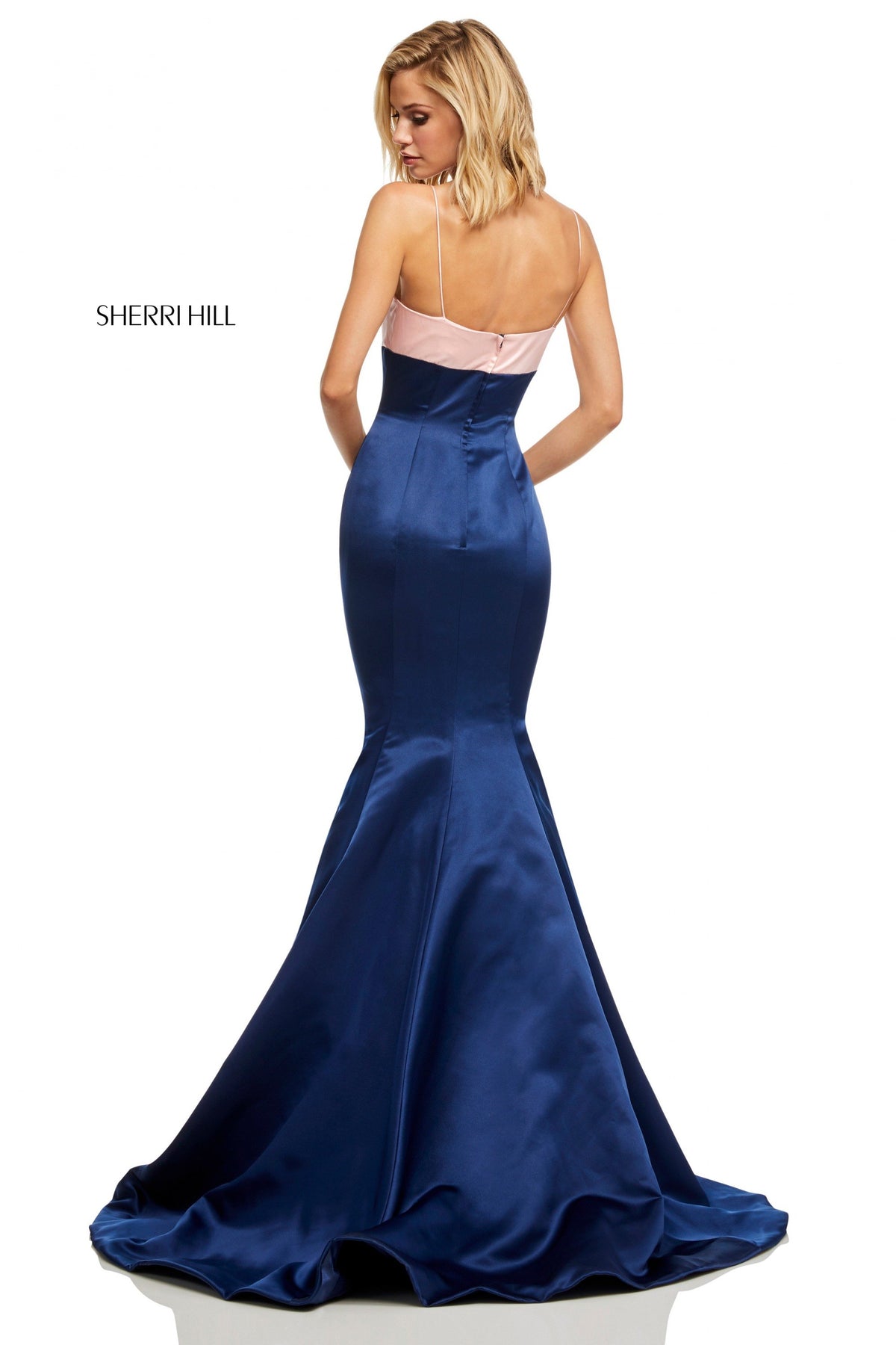 Sherri Hill 52615 satin mermaid gown