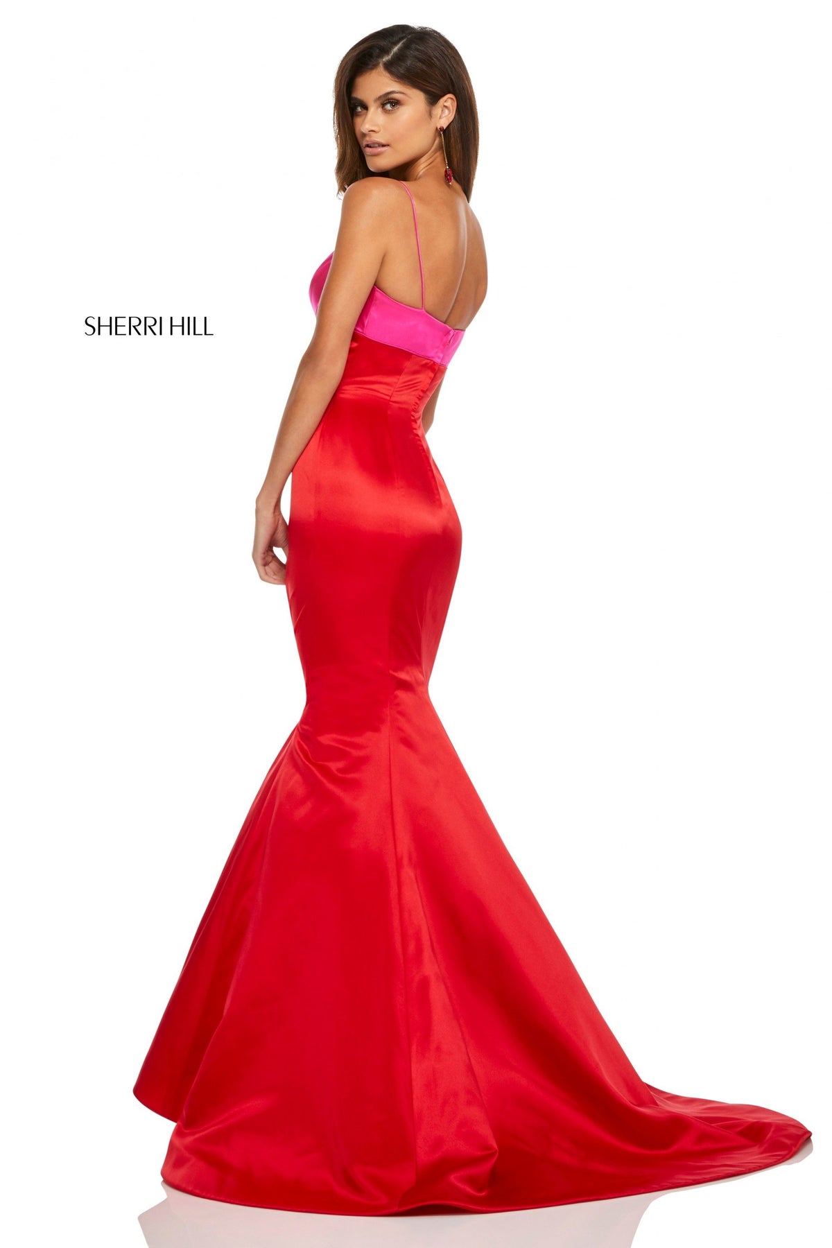 Sherri Hill 52615 satin mermaid gown