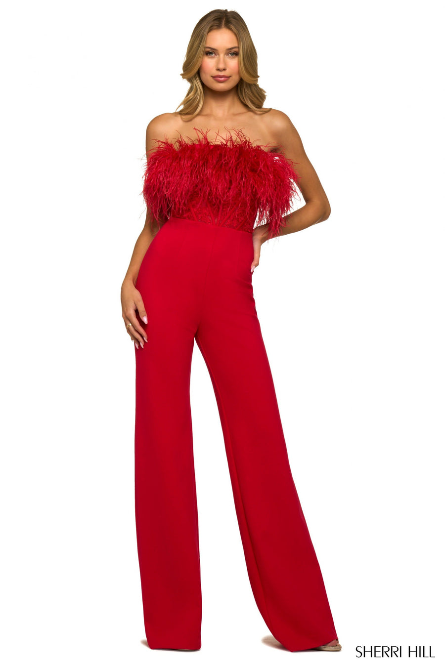 Sherri Hill style 55382 in black, Strapless Jumpsuit