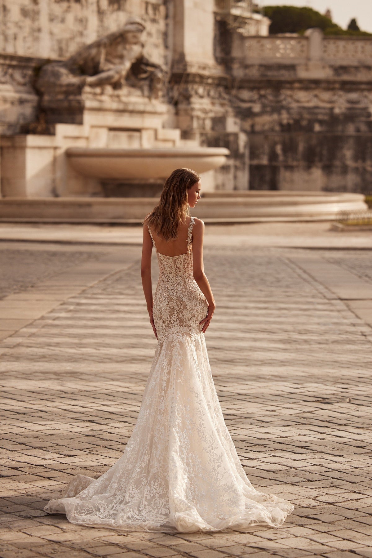Sherri Hill 71140 strapless lace mermaid wedding dress