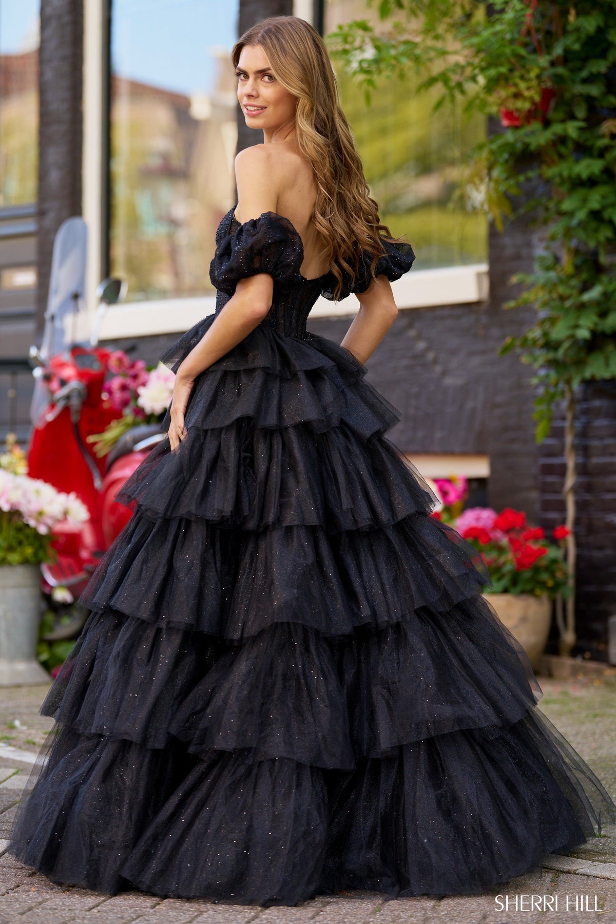 Sherri Hill 56170 strapless corset ball gown