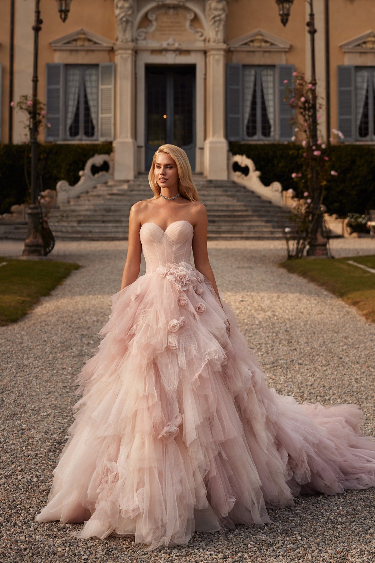 Sherri Hill 81143 ruffled tulle ball gown wedding dress