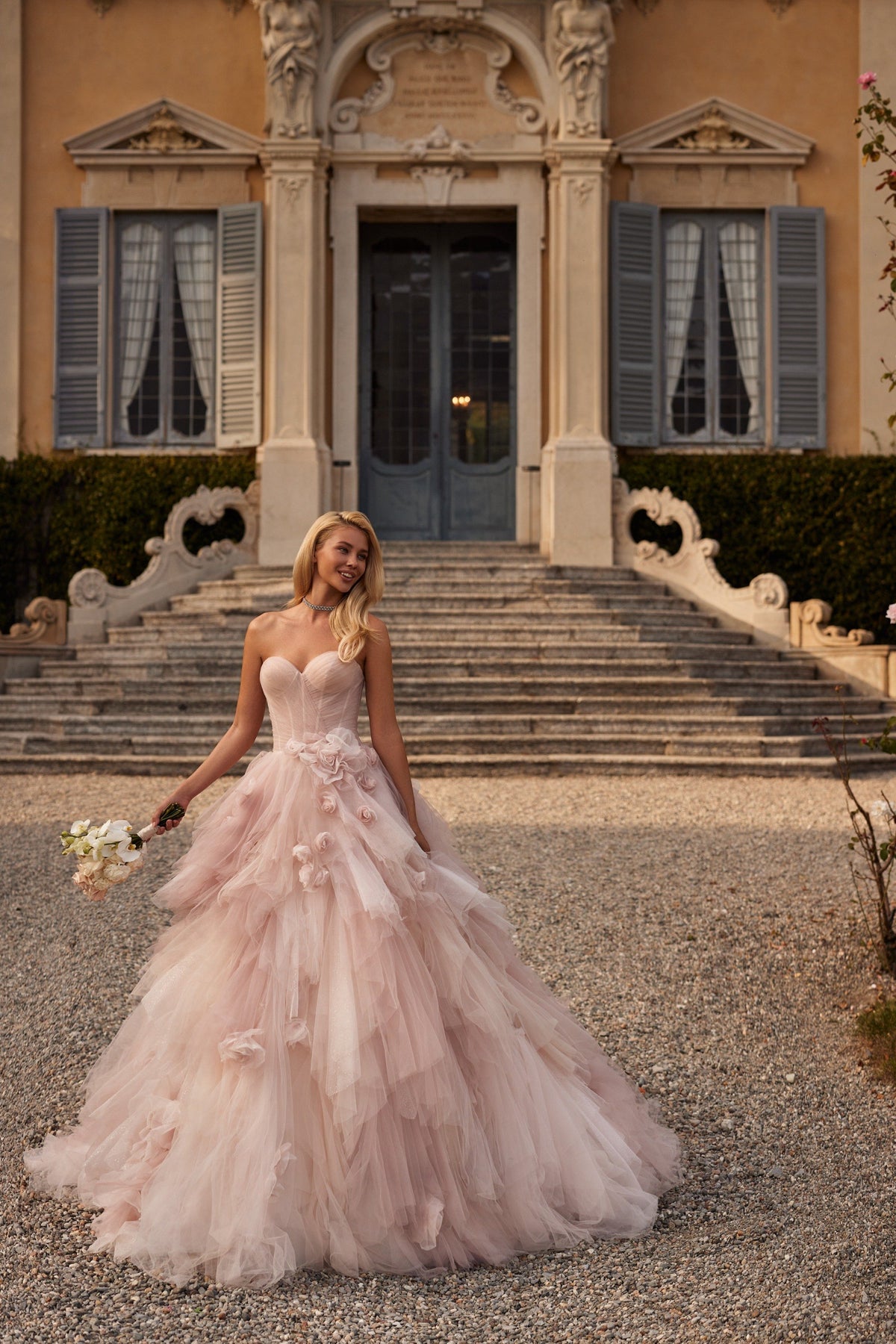 Sherri Hill 81143 ruffled tulle ball gown wedding dress