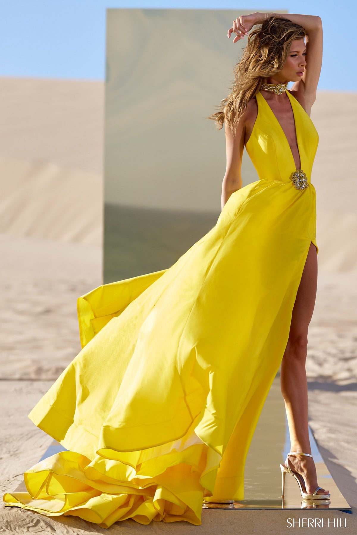 Sherri Hill 56728 taffeta A-line gown