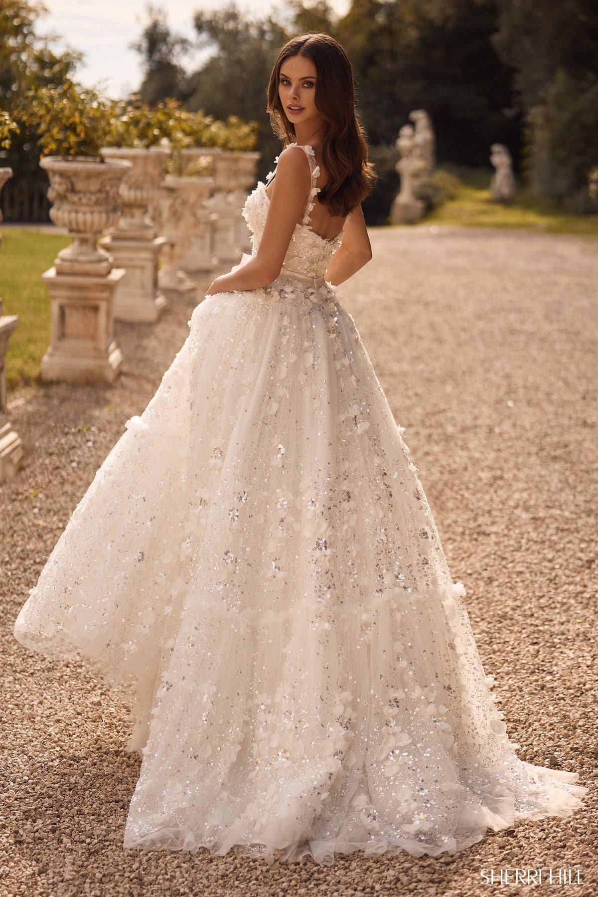 Sherri Hill 57070 3D flower ball gown