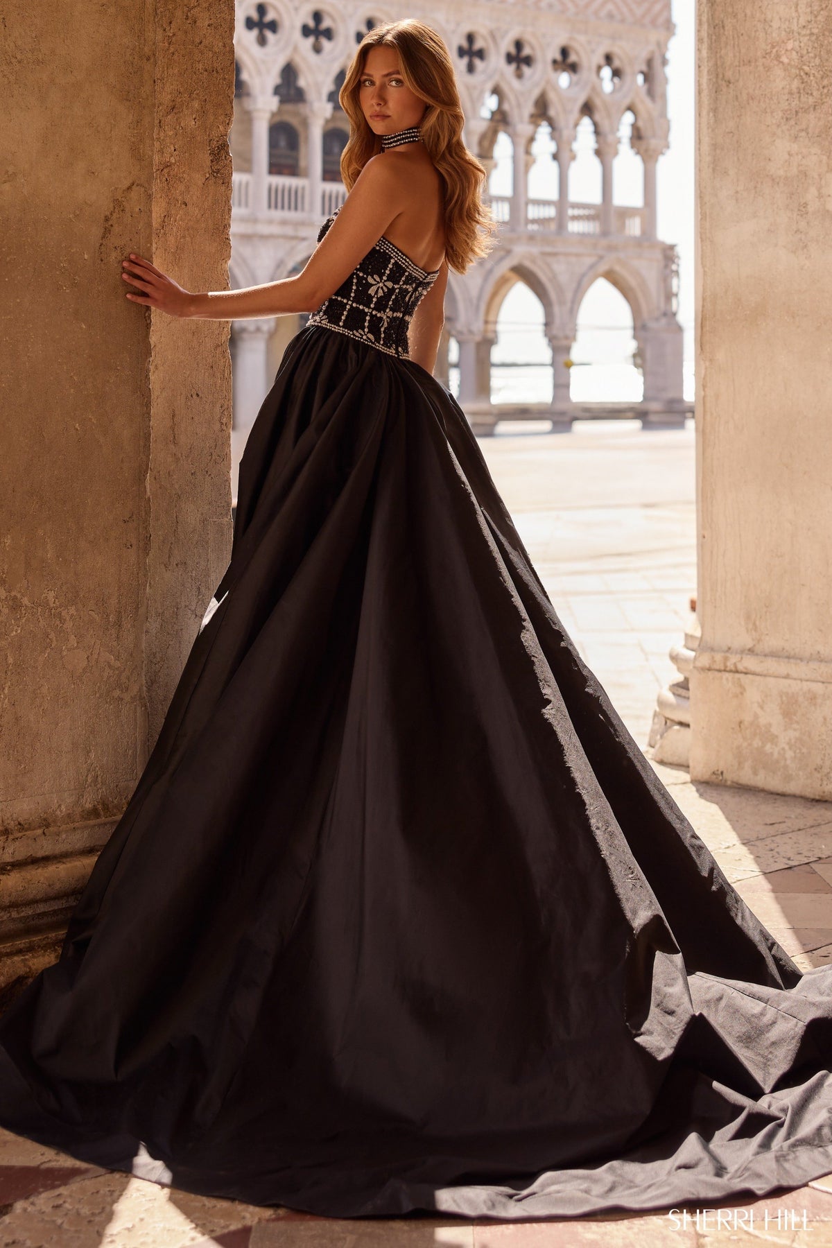 Sherri Hill 57496 strapless ballgown
