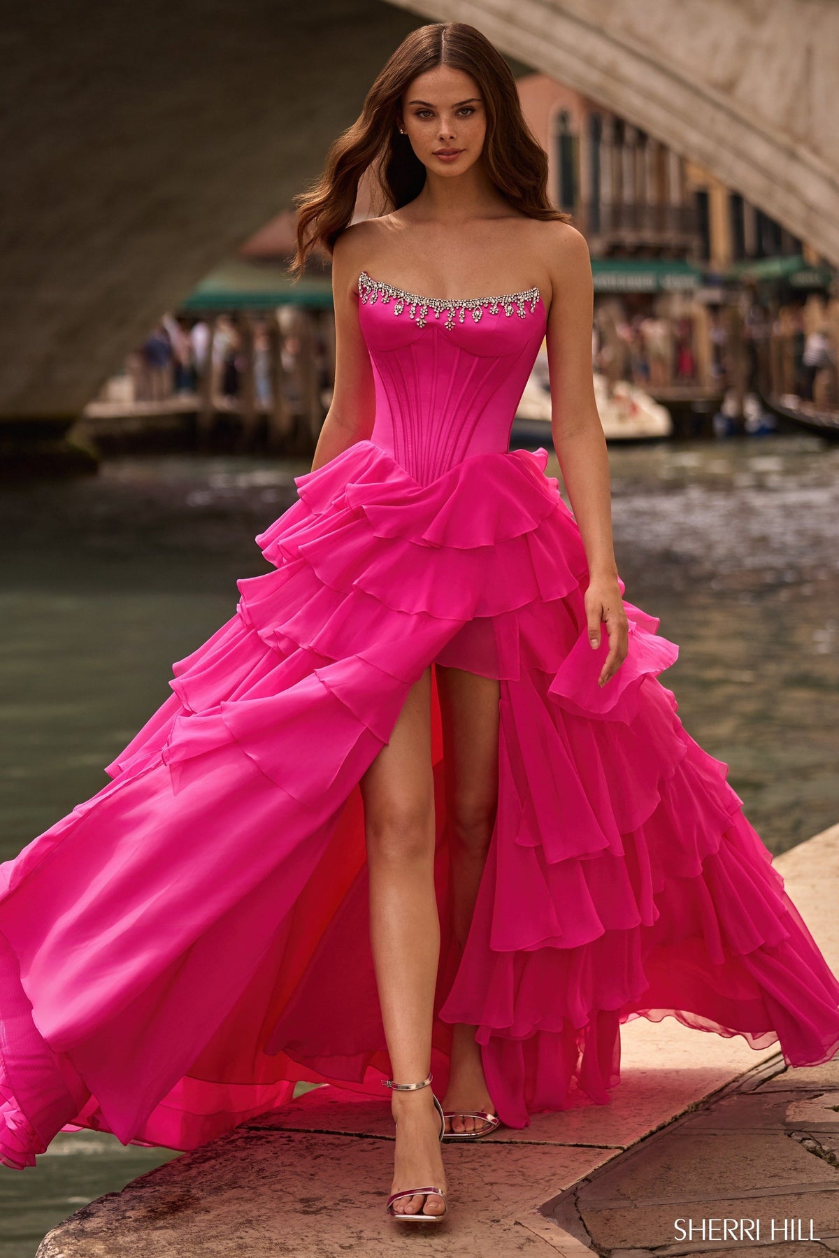 Sherri Hill 57581 strapless ballgown