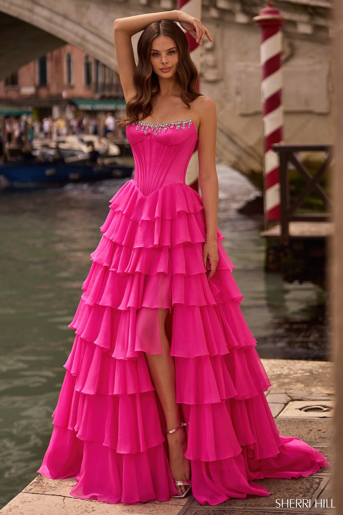 Sherri Hill 57581 strapless ballgown