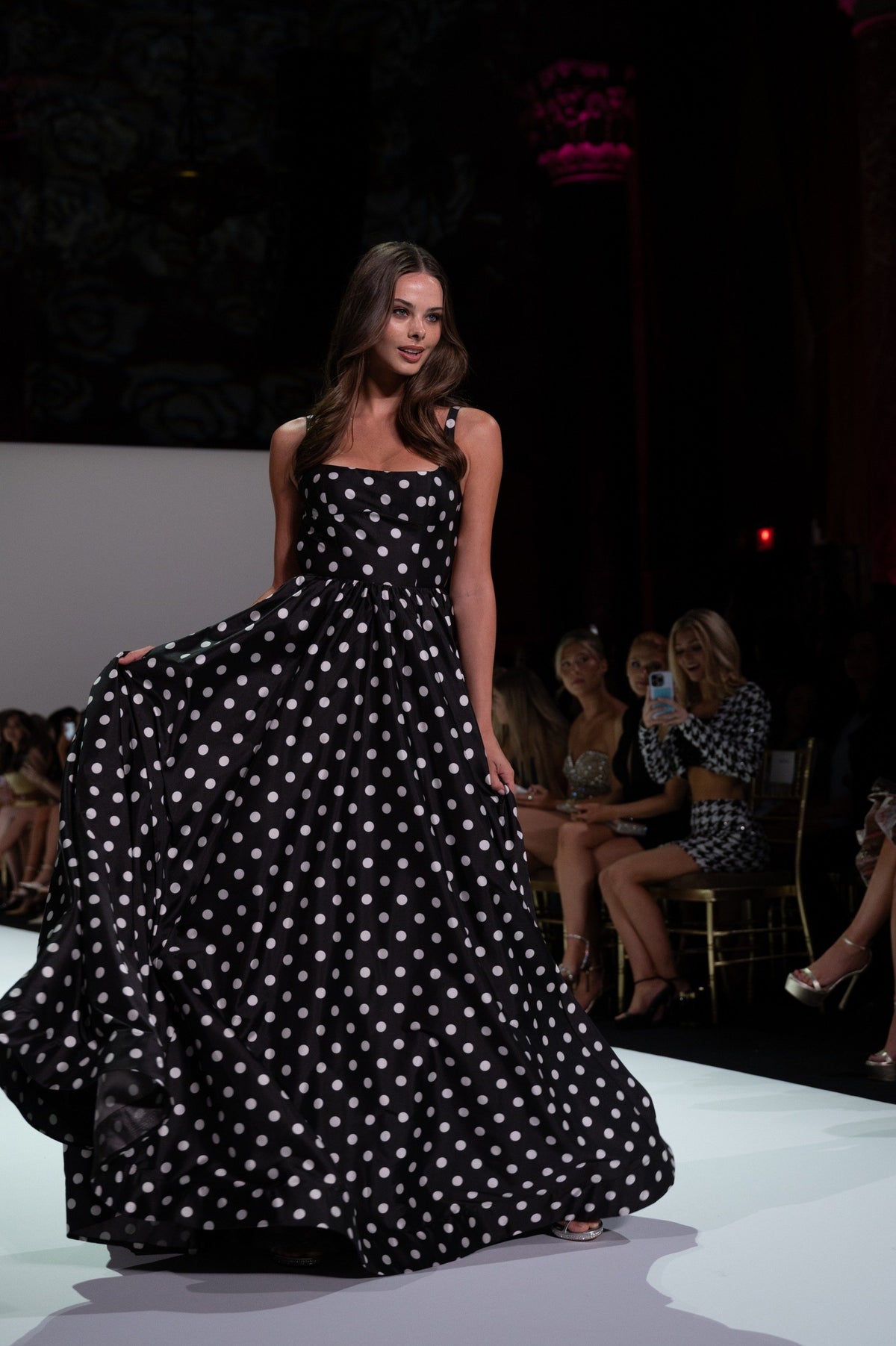 Sherri Hill 57787 taffeta polkadot ball gown