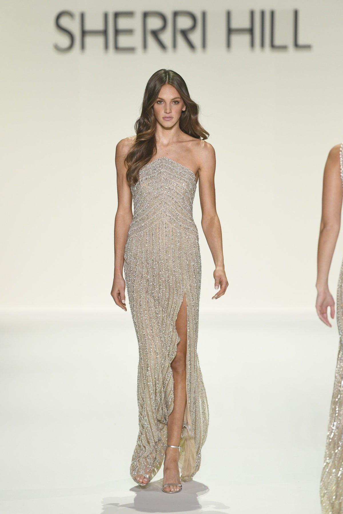 Sherri Hill 67125 fully beaded strapless dress