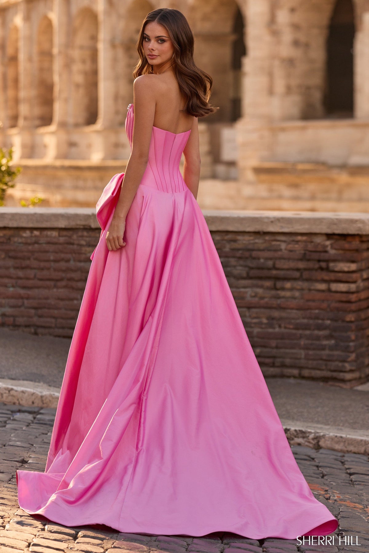 Sherri Hill 57813 strapless A-line gown