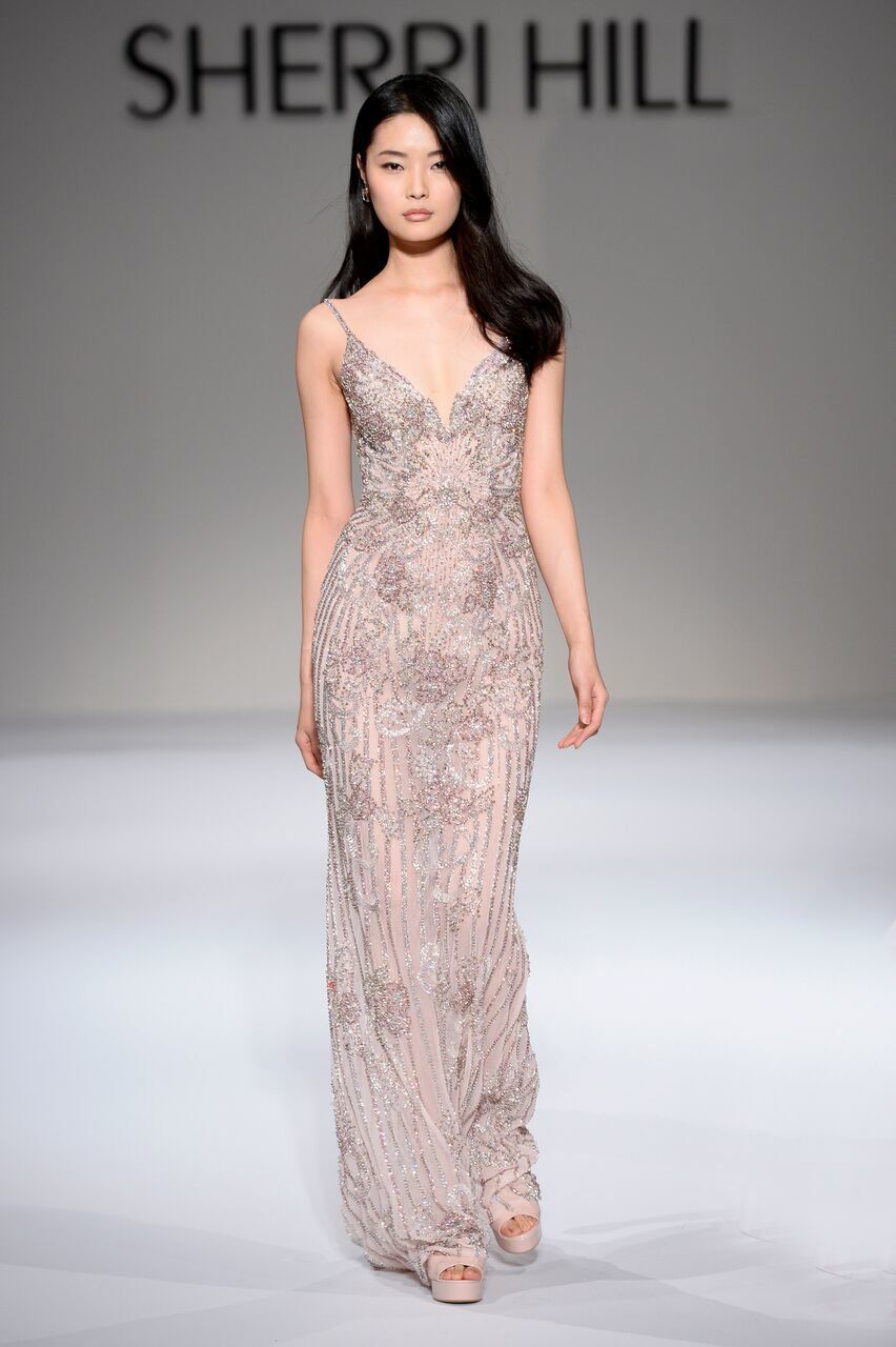 Sherri Hill style 44565 on the Fall 2018 runway at New York Fashion Week