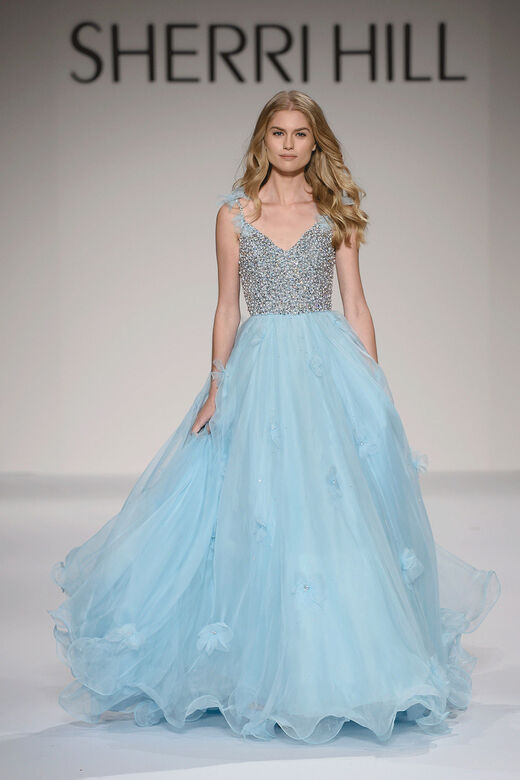 Sherri Hill style 44486 on the Spring 2018 runway at New York Fashion Week