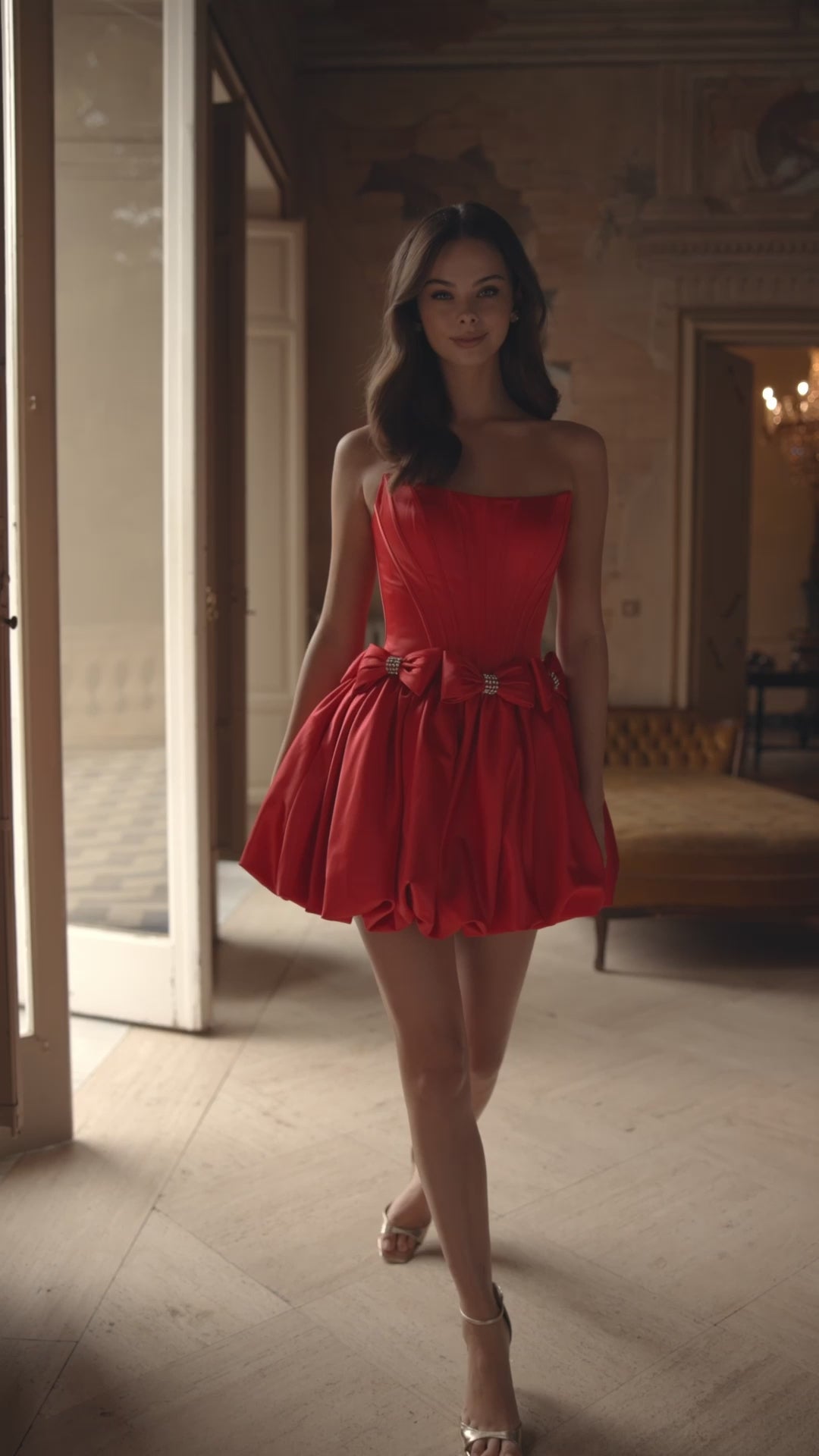 Sherri Hill 57307 strapless silk cocktail dress video