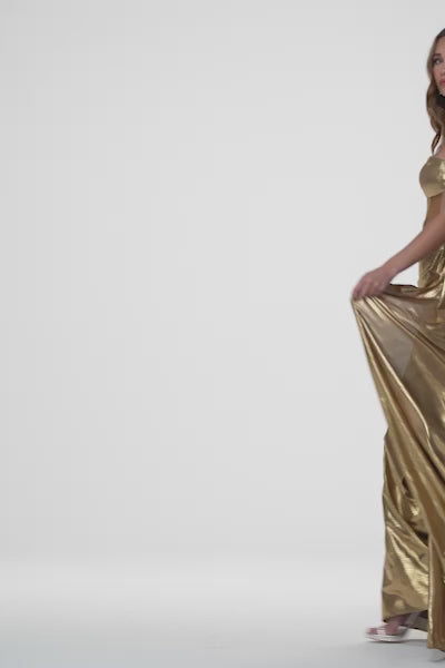 Sherri Hill 56237 strapless metallic gown video