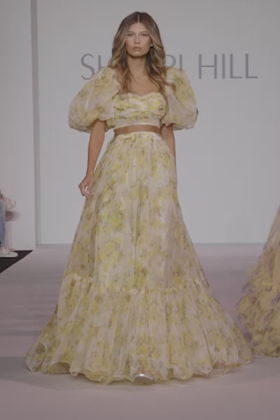 Sherri Hill 56378 organza two-piece floral gown video