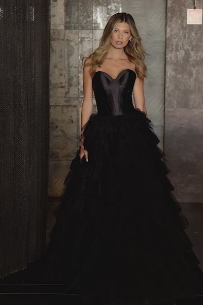 Sherri Hill 55928 strapless corset ball gown video