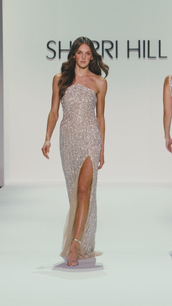 Sherri Hill 67125 fully beaded strapless dress video