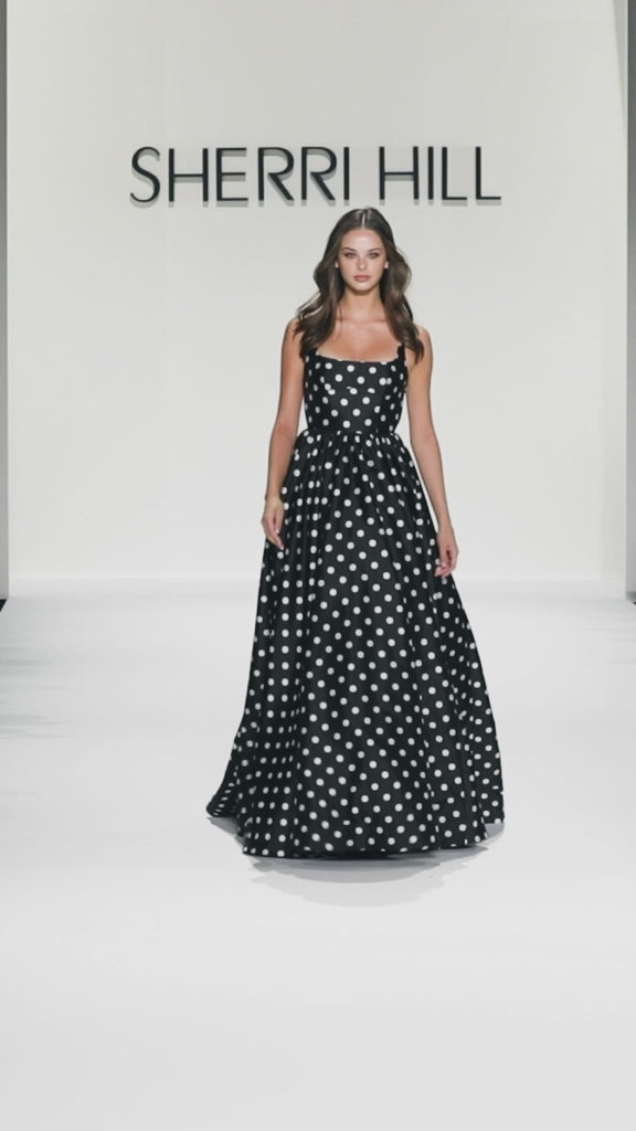 Sherri Hill 57787 taffeta polkadot ball gown video