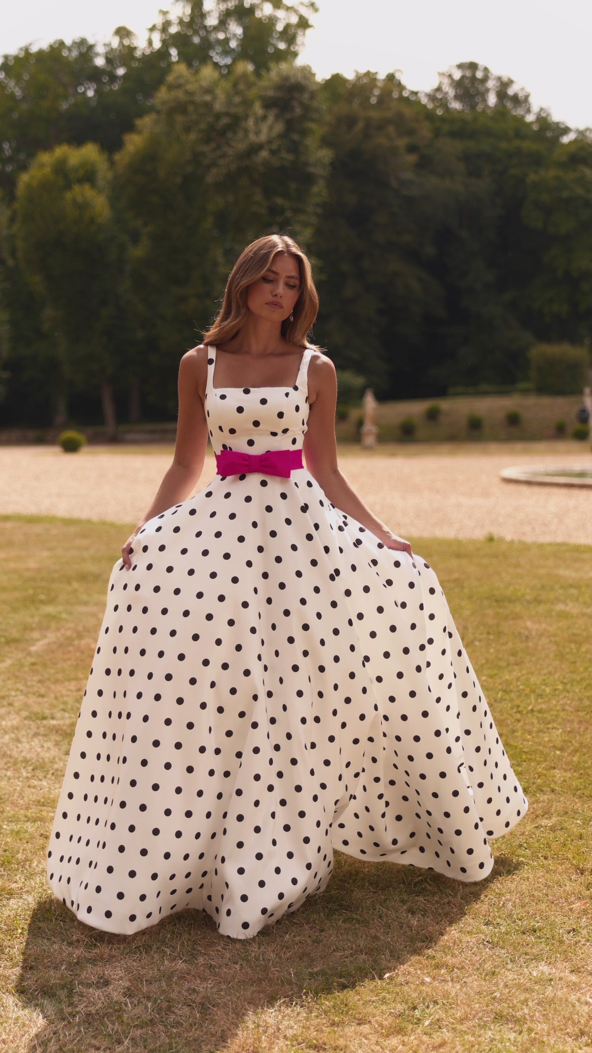 Sherri Hill 57748 polka dot A-line gown video