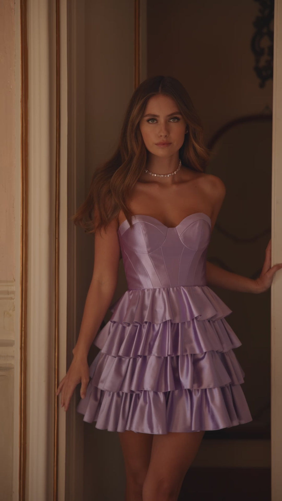 Sherri Hill style 57335 in royal, Strapless Stretch Satin Cocktail Dress