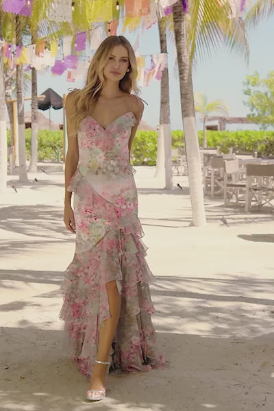 Sherri Hill 56168 floral silk gown video