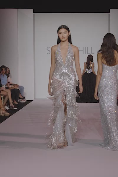 Sherri Hill 56387 fully beaded halter gown video