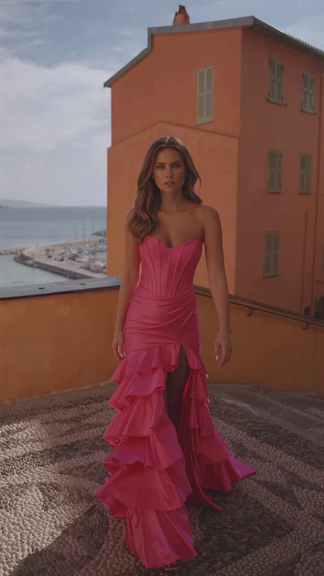 Sherri Hill 57128 strapless slinky stretch mermaid gown video