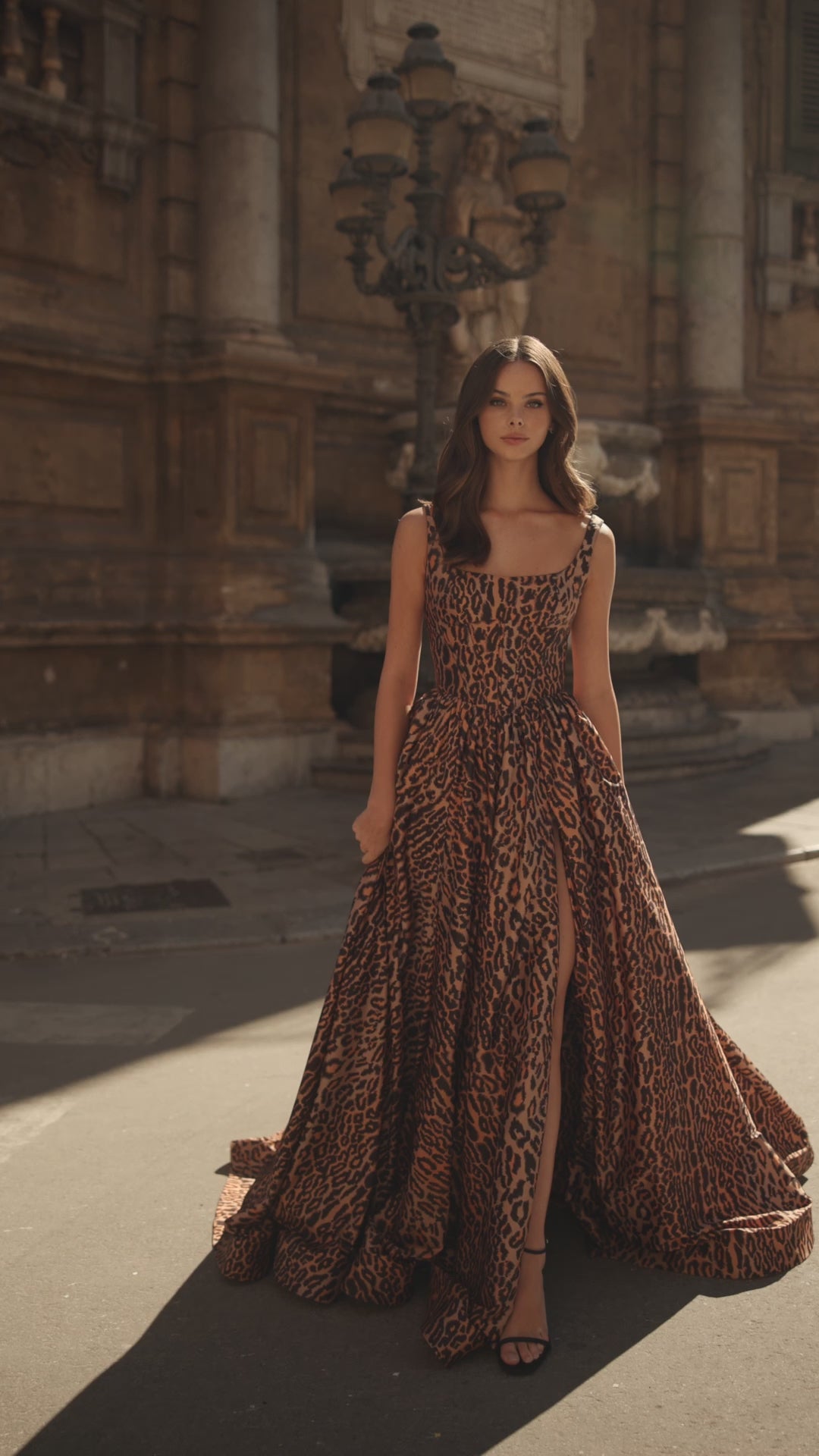 Sherri Hill 57472 cheetah print gown video