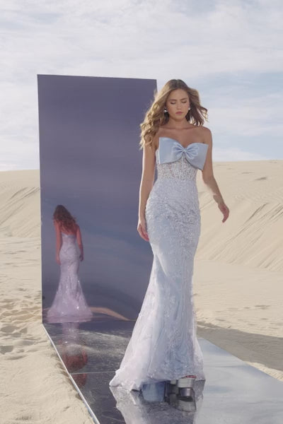 Sherri Hill 56446 strapless sequin lace gown video