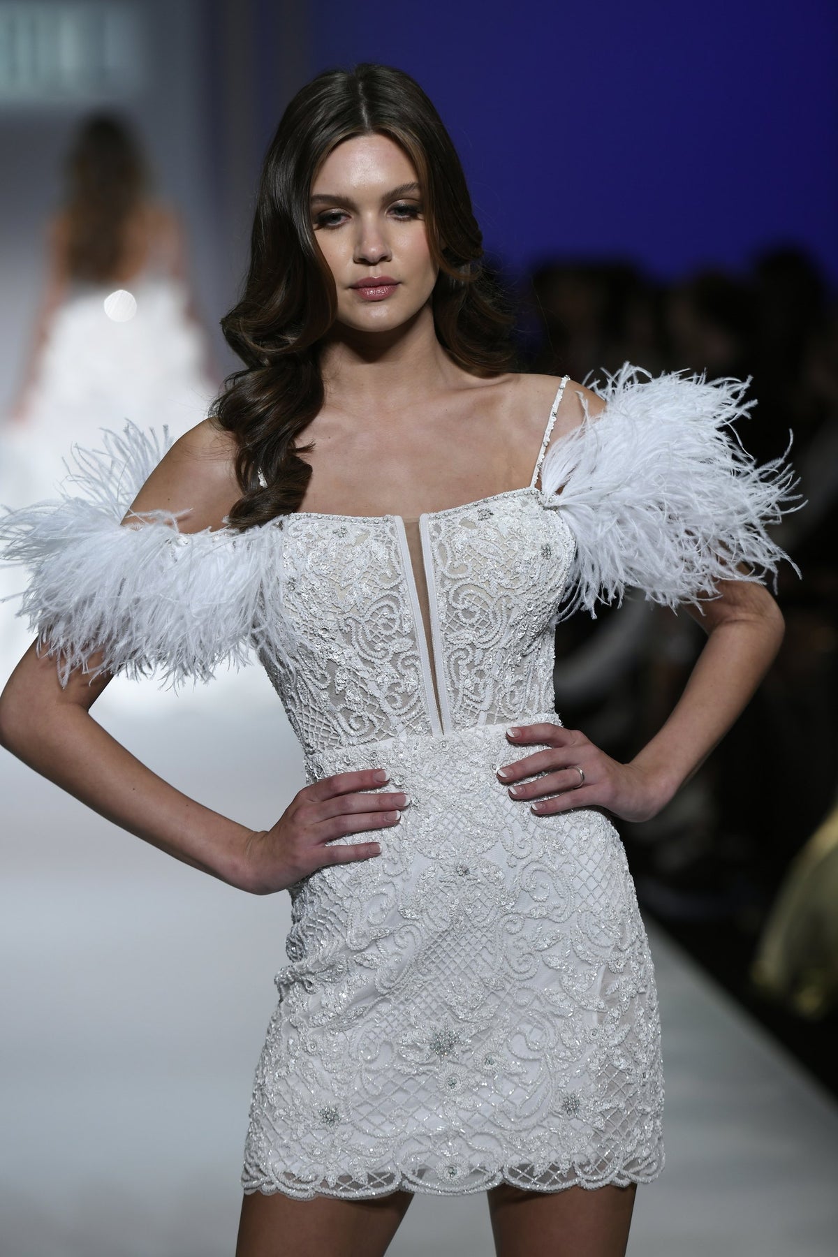 Sherri Hill style 55148 on the Fall 2022 & Bridal runway at New York Fashion Week