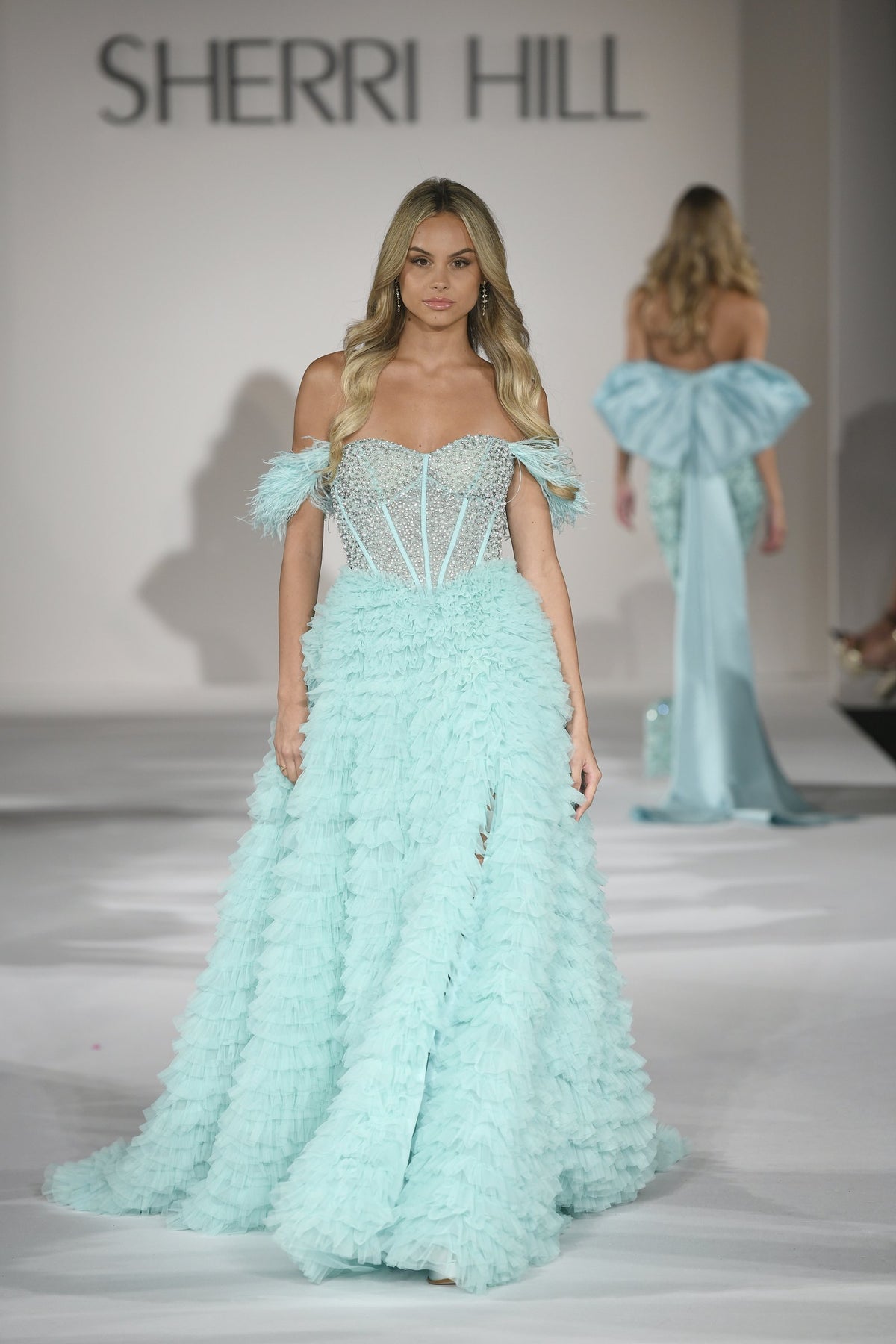 Sherri Hill style 55387 on the Spring 2023 runway at New York Fashion Week