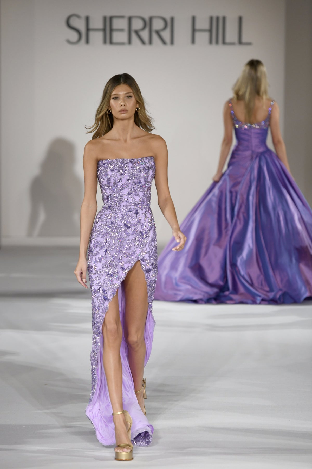Sherri Hill style 55411 on the Spring 2023 runway at New York Fashion Week