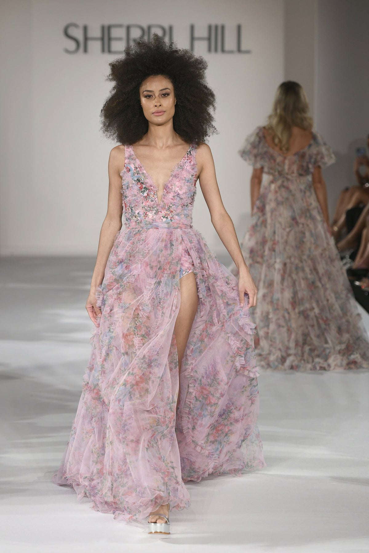 Sherri Hill style 55622 on the Spring 2023 runway at New York Fashion Week