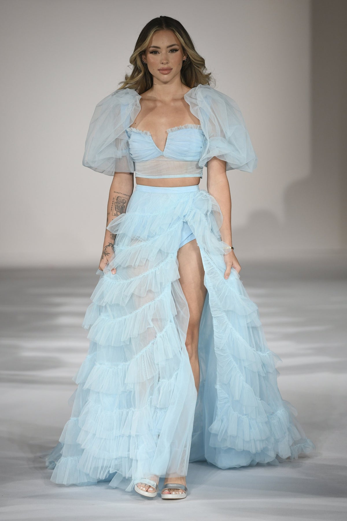 Sherri Hill style 55591 on the Spring 2023 runway at New York Fashion Week