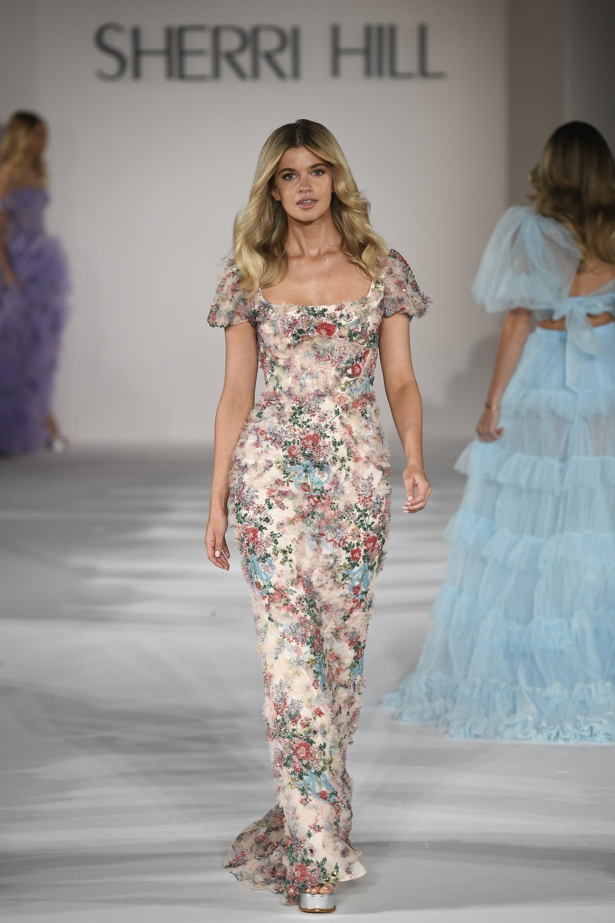 Sherri Hill style 55617 on the Spring 2023 runway at New York Fashion Week