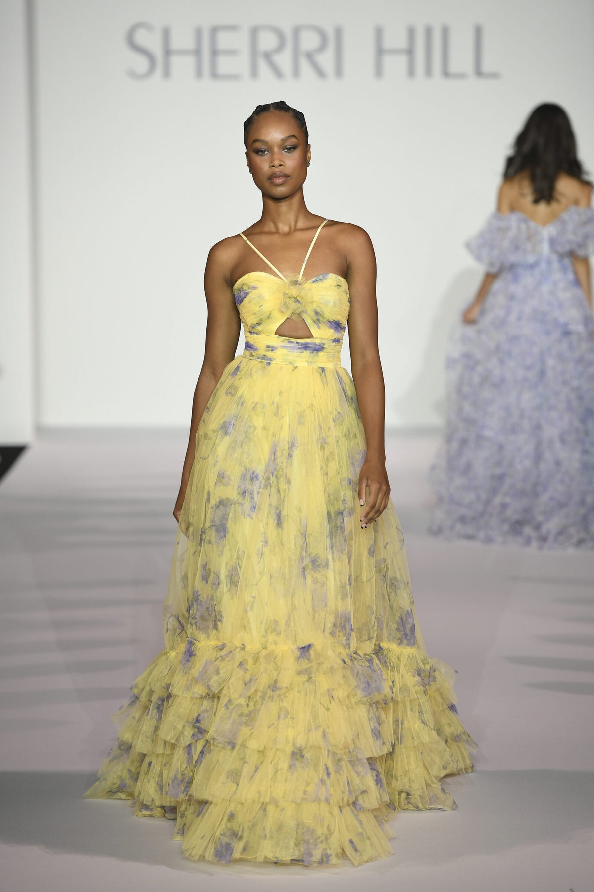 Sherri Hill style 56279 on the Spring 2024 runway at New York Fashion Week