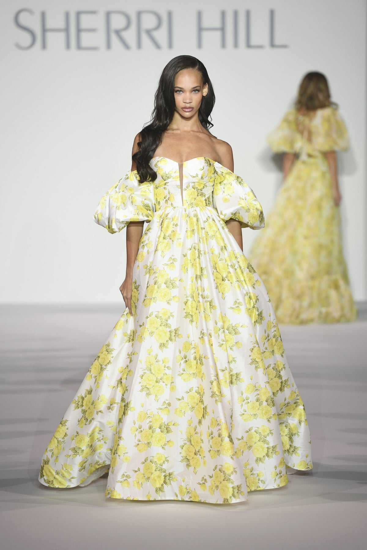 Sherri Hill style 56379 on the Spring 2024 runway at New York Fashion Week