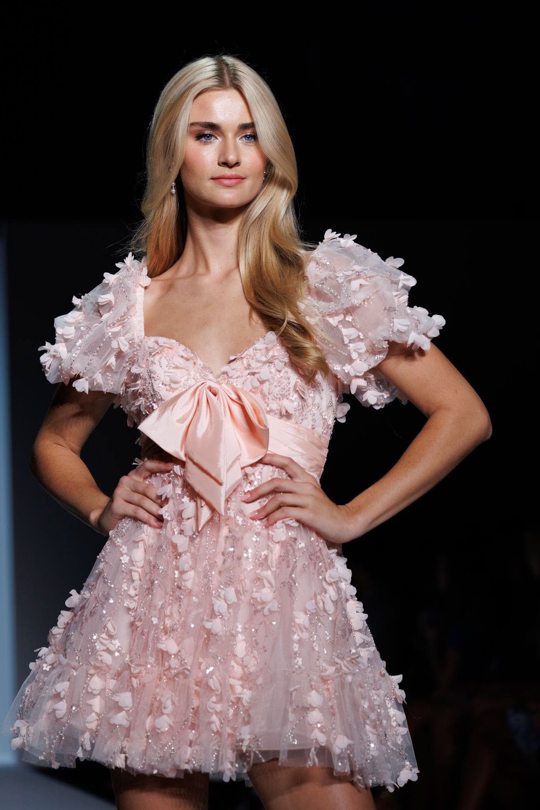 Sherri Hill style 56585 on the Spring 2025 runway at New York Fashion Week