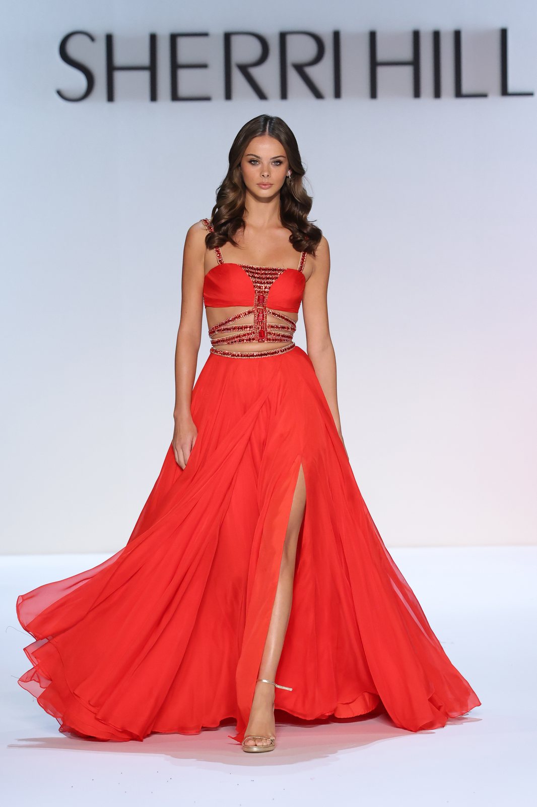 Sherri Hill style 58552 on the Spring 2027 runway at New York Fashion Week