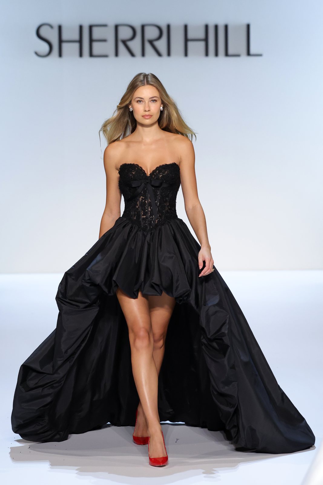 Sherri Hill style 58779 on the Spring 2027 runway at New York Fashion Week