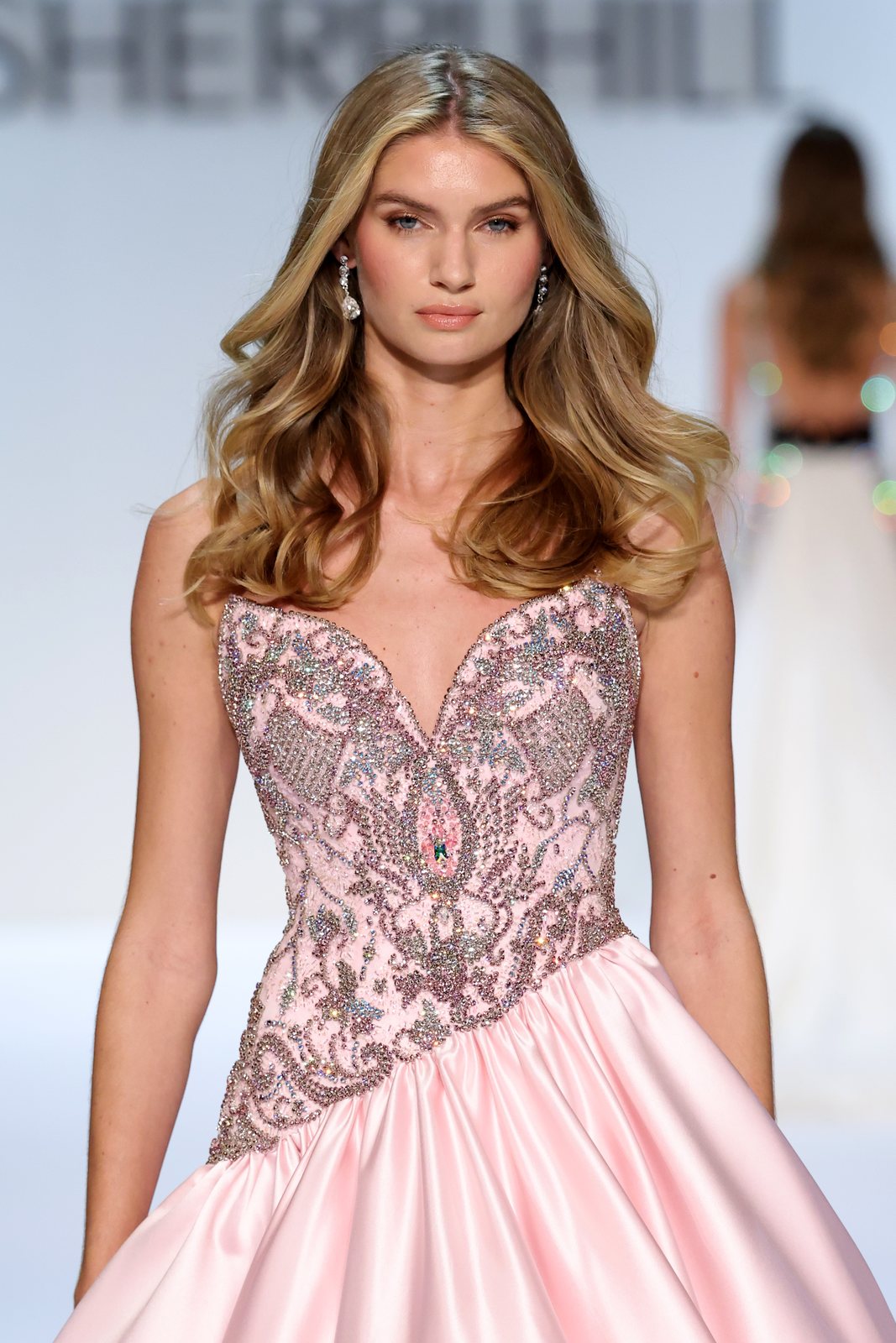 Sherri Hill style 46748 on the Spring 2027 runway at New York Fashion Week