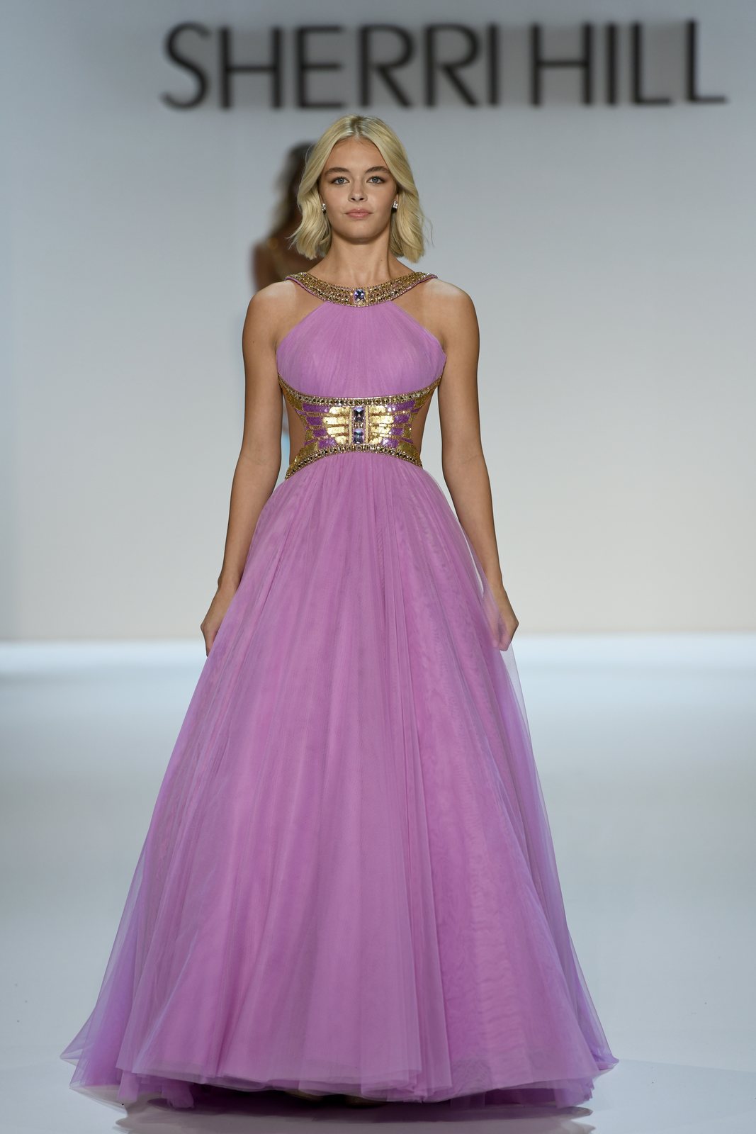 Sherri Hill style 58935 on the Spring 2027 runway at New York Fashion Week