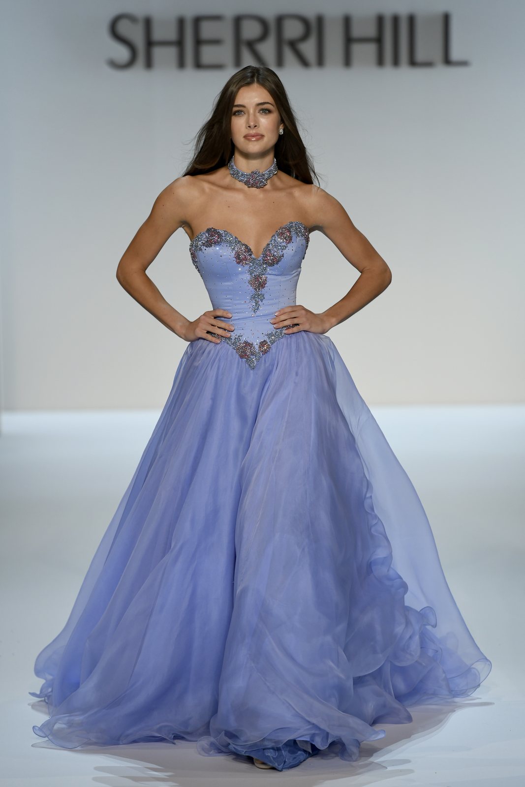 Sherri Hill style 46406 on the Spring 2027 runway at New York Fashion Week