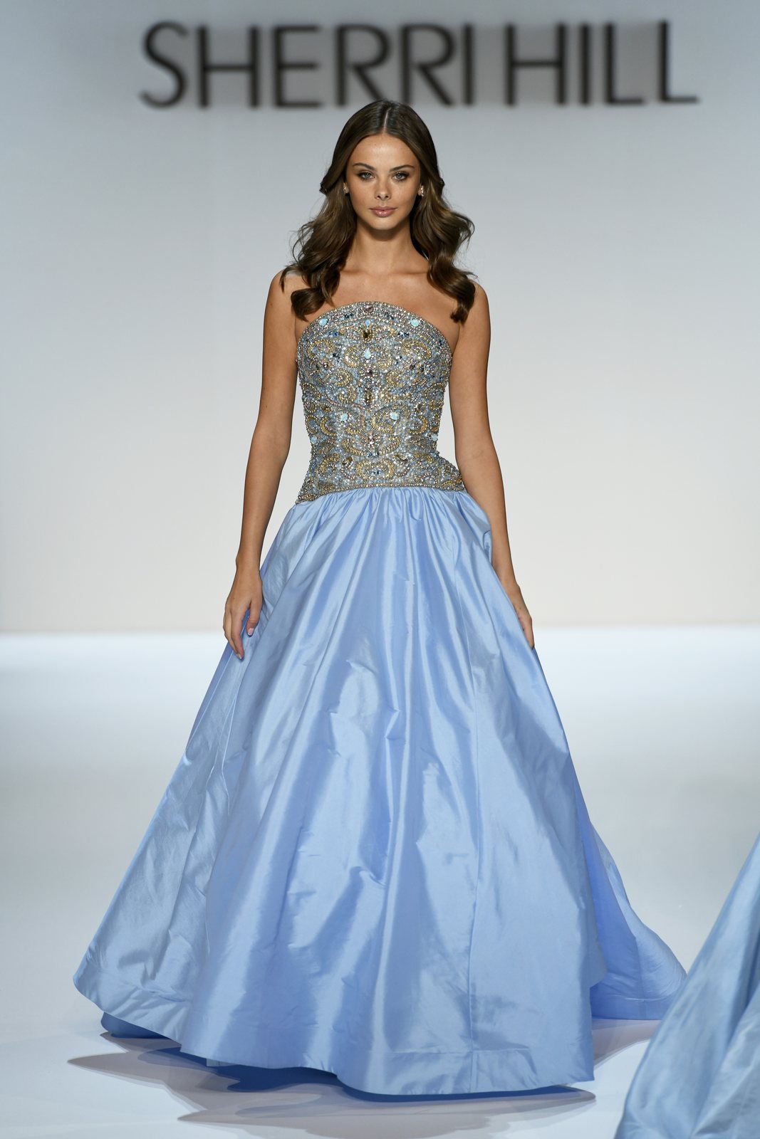 Sherri Hill style 58921 on the Spring 2027 runway at New York Fashion Week