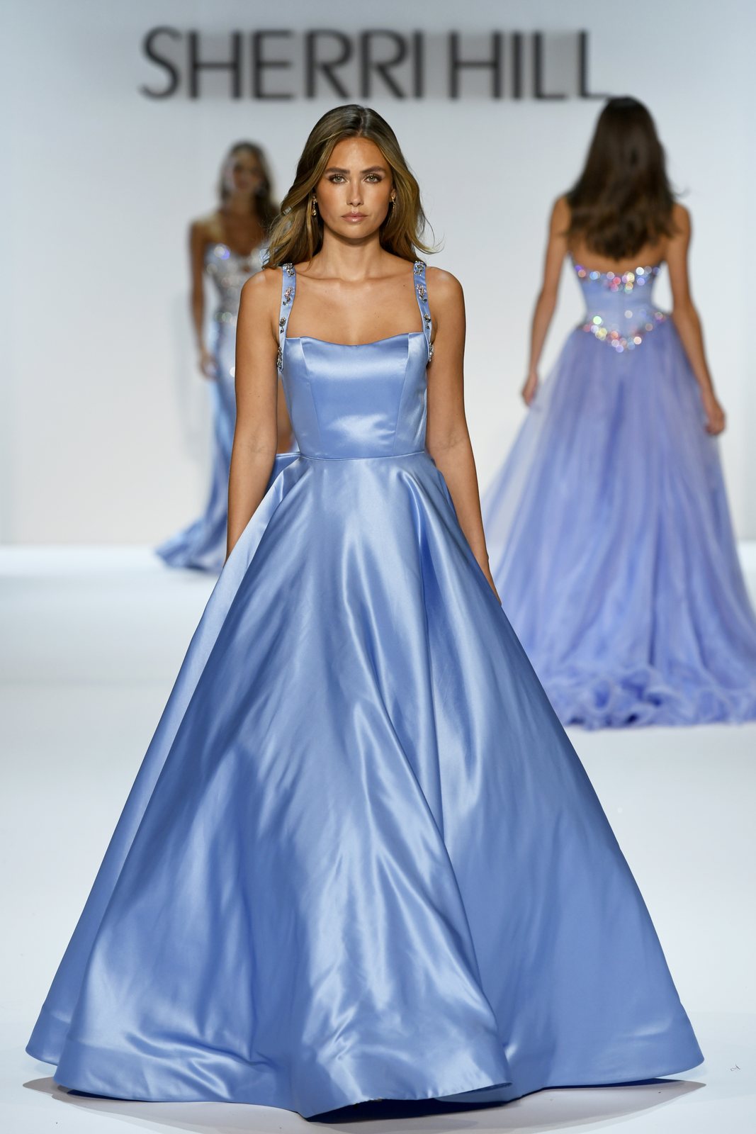 Sherri Hill style 58475 on the Spring 2027 runway at New York Fashion Week