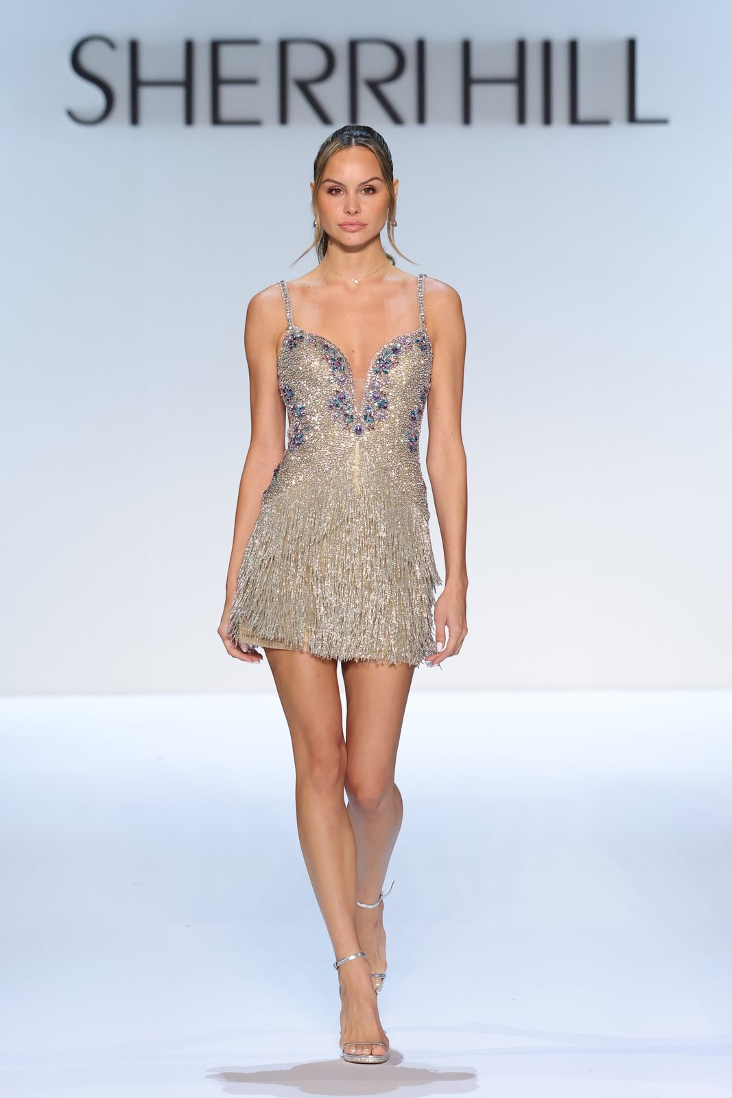 Sherri Hill style 67343 on the Spring 2027 runway at New York Fashion Week