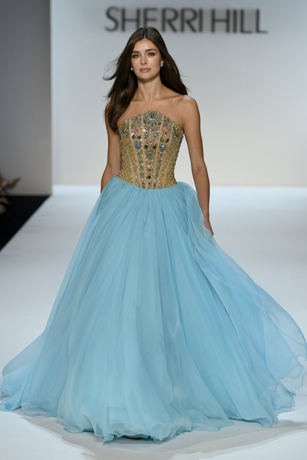 Sherri Hill style 67323 on the Spring 2027 runway at New York Fashion Week
