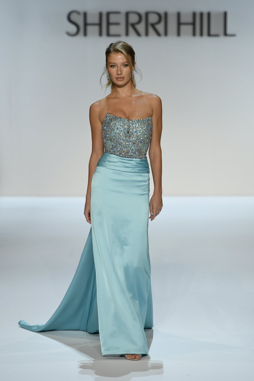 Sherri Hill style 46731 on the Spring 2027 runway at New York Fashion Week